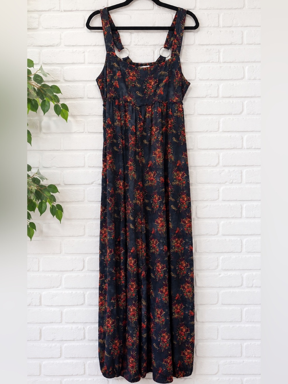 Natural Life Floral Wide Leg Jumpsuit Boho Fall Autumn Layering Romper